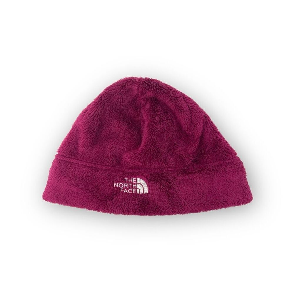 The North Face Dark Pink Fleece Denali Beanie Hat One Size Youth Girls One Size